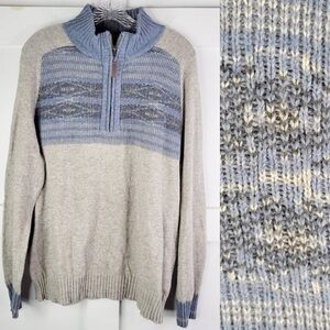 Carbon 2 Cobalt Sweater Wool Blend Aztec Mens Large